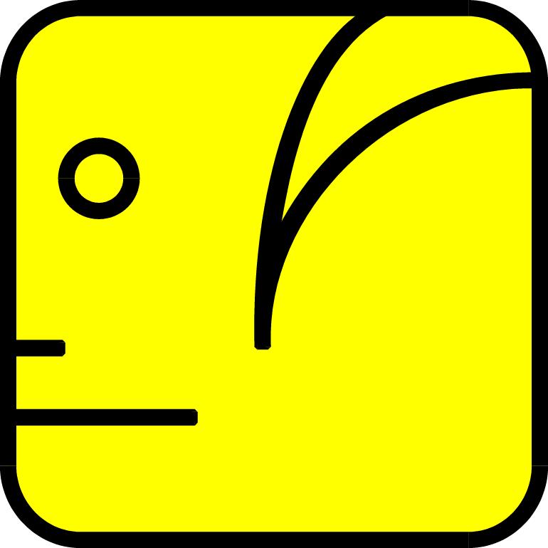 Gelber Mensch-Symbol